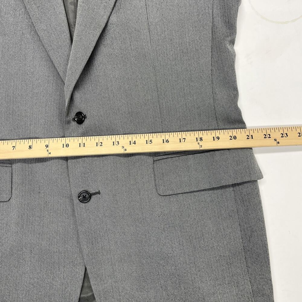 VTG Ralph Lauren Polo University Club Wool Herringbone Blazer Sz 42L USA Made - Picture 13 of 16